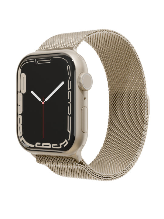 Фото Ремешок из нержавеющей стали сетчатый VLP для Apple Watch 42/44/45, золотой Фото Ремешок из нержавеющей стали сетчатый VLP для Apple Watch 42/44/45, золотой