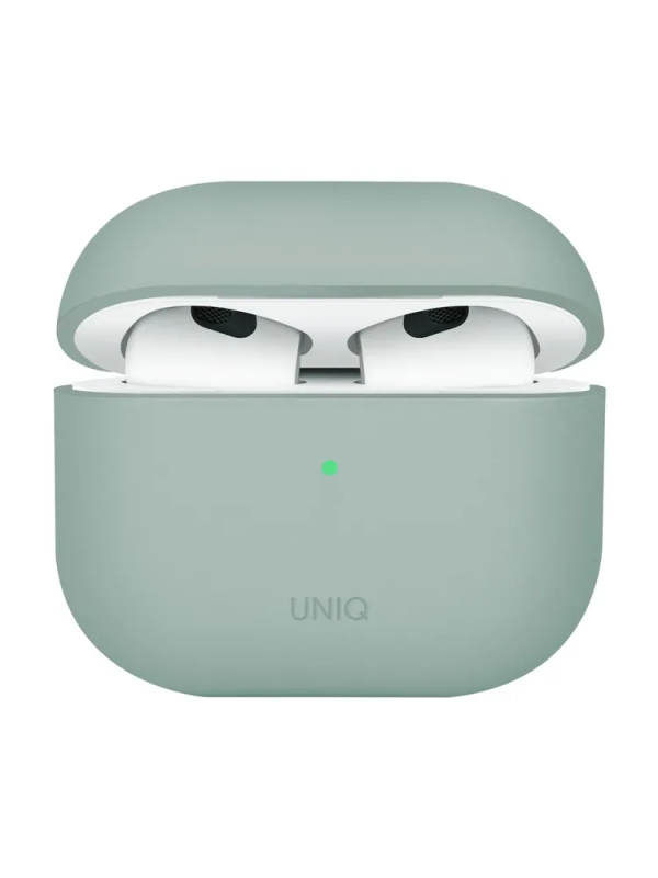 Фото Защитный чехол Uniq Lino Silicone Case для Airpods 4, мятный Фото Защитный чехол Uniq Lino Silicone Case для Airpods 4, мятный